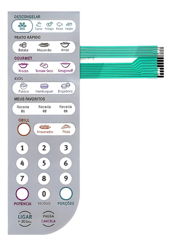 Membrana Compativel Forno Microondas Meg41 Meg 41 Com Grill