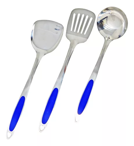 Batería De Cocina Vulcana Azul Acero Inoxidable 16 Piezas