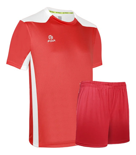 Camiseta De Fútbol + Short Four Betis Rojo (número Gratis)