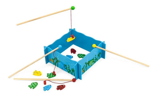 Juego De Pesca En Madera Con Imán Infantil