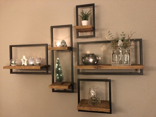 Imagen 3 de 8 de Estante Repisa Flotante Deco En Hierro Y Madera - Disentino®