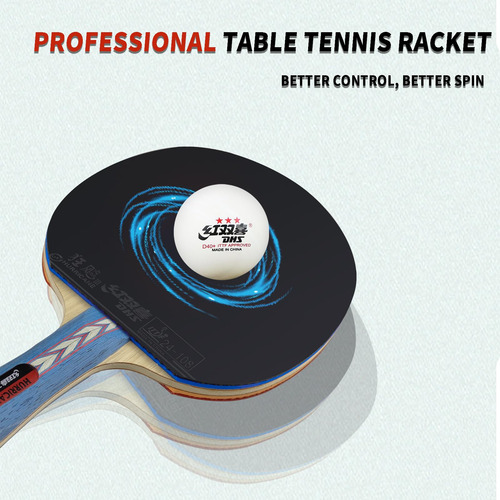 Pala De Tenis De Mesa Dhs Racket Profesional Con Funda No2-fl-paleta Larga Tipo De Mango