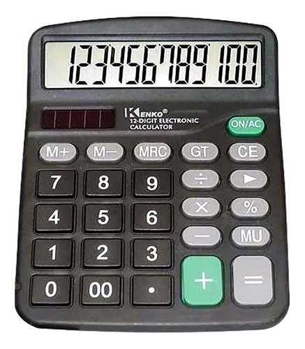 3 Calculadora Tipo Kenko De Mesa Kk-837b Display 12 Digitos