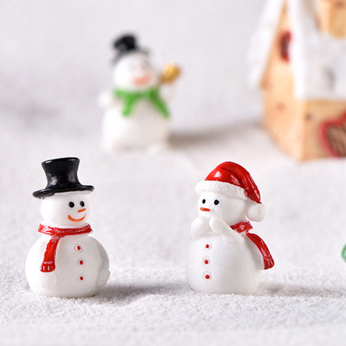 Estatuetas De Boneco De Neve Christmas Micro Landscape Mini