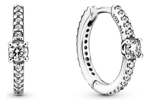 Aretes Pandora Timeless De Aro Brillantes Plata925