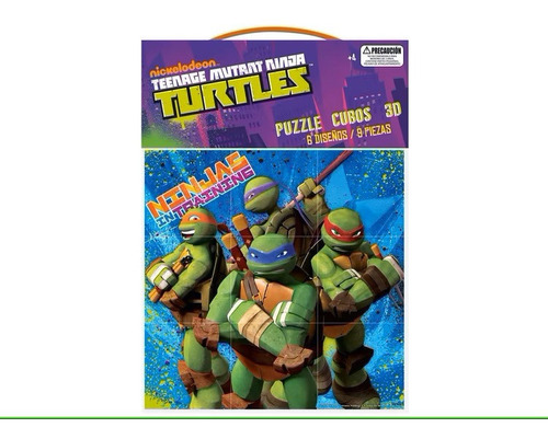 Puzzle Cubos 3d Tortugas Ninja 9 Piezas - Pronobel