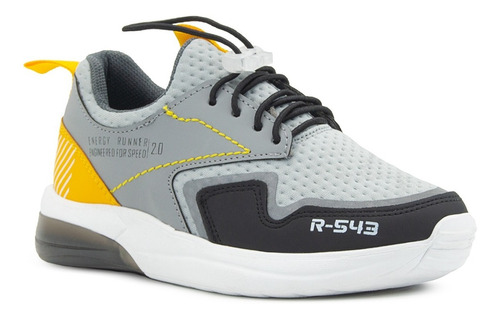 Tenis Roddyck Deportivo Running Niño Gris/negro 18-25