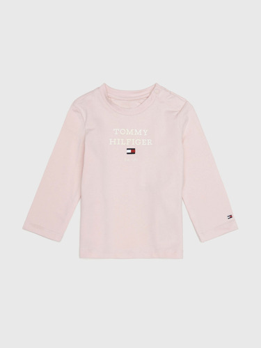 Playera Rosa De Bebés Con Cuello Redondo Tommy Hilfiger