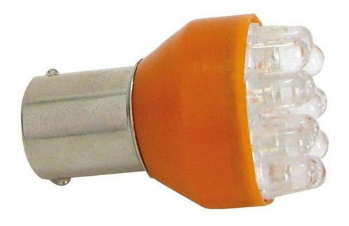 Lâmpada Led 12v Ba15s-21w 1141 12 Leds Âmbar