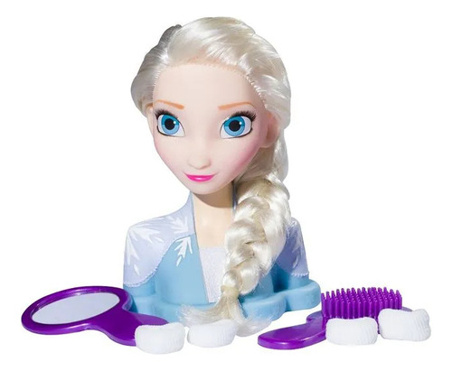 Boneca Styling Head Busto Elsa Frozen Com Acessorios Para Pentear Kids Theovitex Enxovais