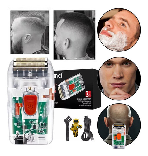 Imagem 2 de 6 de Kit Especial 03 Maquinas Cortar Cabelo Acabamento E Shaver