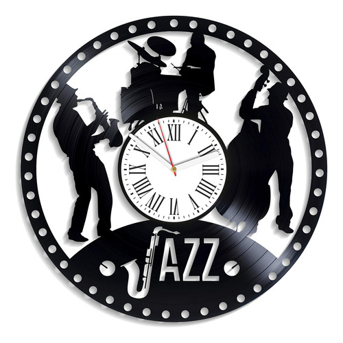 Kovides Reloj De Pared Con Música De Jazz, Regalo De Nav