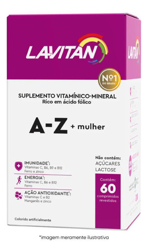 Kit Lavitan A-z Mulher Suplemento Alimentar 60 Comprimidos 2
