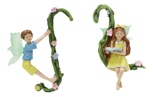 2x Fairy Flower Pot Huggers Miniature Fairies Finurinas