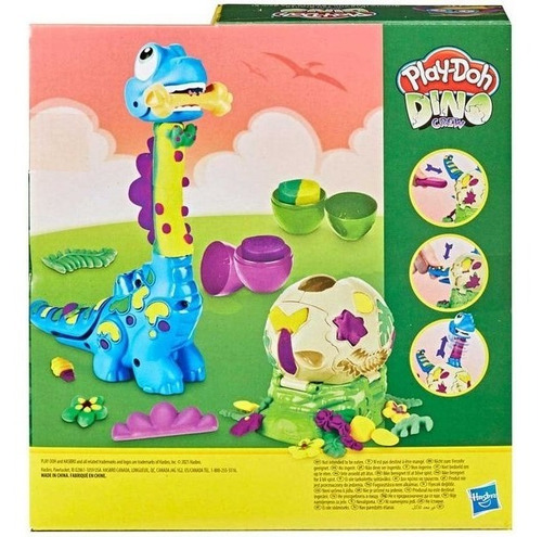 Imagen 6 de 8 de Play-doh Juego De Masas Dino Crew Bronto F1503 Hasbro Moldes
