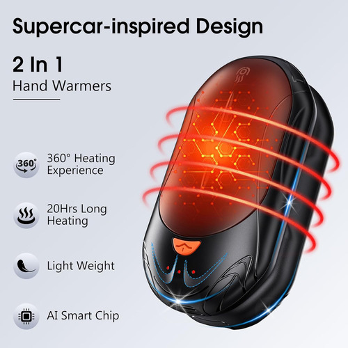 Hand Warmers Rechargeable 2 Pack,ai 6000mah Rechargeable ...