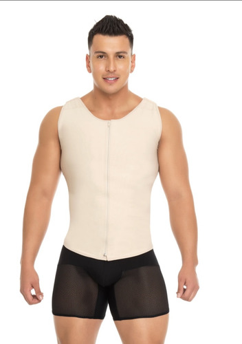 Chaleco Reductor Con Una Faja Deportiva De Regalo Beige M