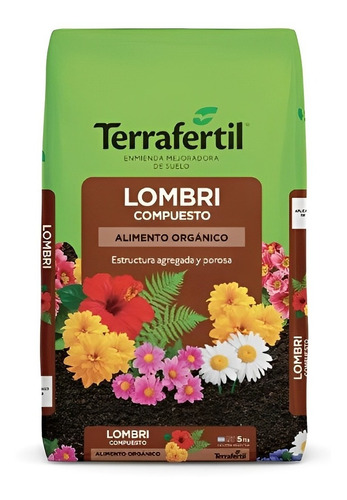 Lombricompuesto Orgánico Terrafertil 5 Lts Valhall Grow