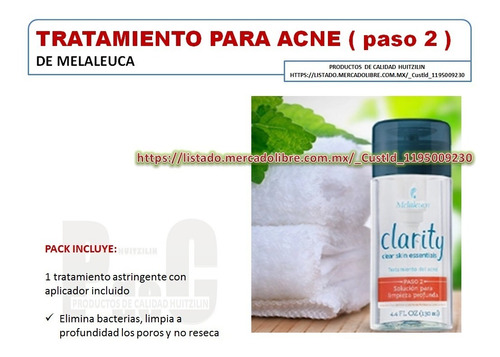 Limpiador Astringente, Acne Paso2, Con Aplicador, Melaleuca