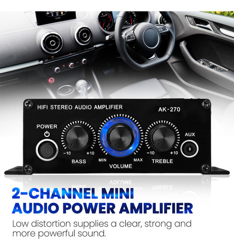 Amplificador De Audio Sound Machine Sound Amp Car Ak270 Home