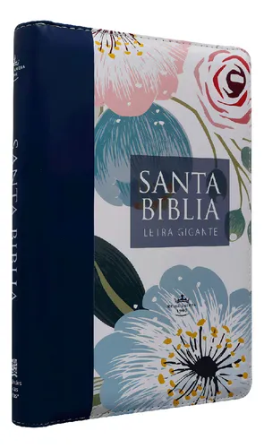 comprar Biblia Reina Valera 1960 Letra Gigante Imitación Piel Azul Flores, De Reina Valera 1960. Editorial Sociedades Bíblicas Unidas, Tapa Blanda En Español