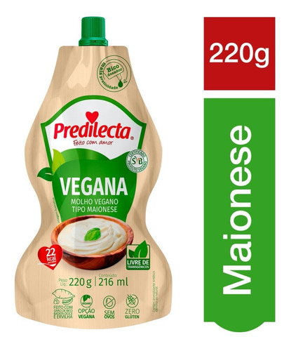 Maionese Vegana 220g Com Bico Dosador Predilecta