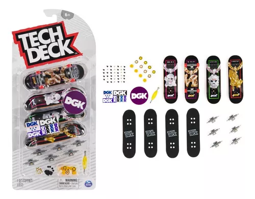 Kit Tech Deck Skate de Dedo com 4 Unidades - Sunny