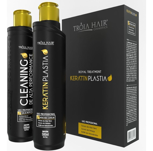 Kit Keratinplastia Troia Hair 500ml - Progressiva Orgânica