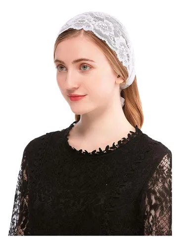 Diadema De Encaje Estilo Pañuelo Floral Cubrir Cabeza ...