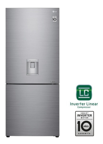 Heladera LG Lb41wpp Inverter 454 Lts Freezer Abajo Cuotas