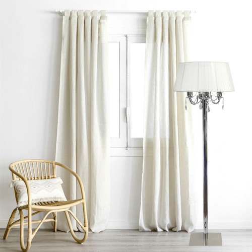 Imagen 2 de 10 de Lampara De Pie Cromo Pantalla Organza Living E27 Led Cuotas