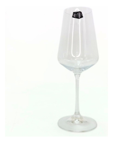 Set De 6 Copas Vino Sandra 450ml Cristal Bohemia Goldsky