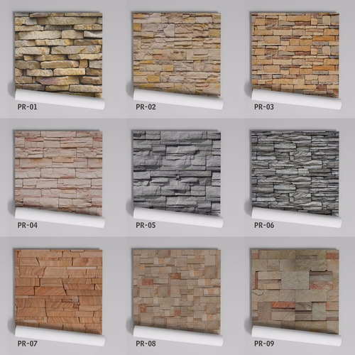 Imagem 5 de 10 de Papel De Parede Adesivo Pedras Canjiquinha Pr-03 - 12 Unids