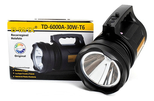 Lanterna Holofote Super Potente B-max Led 30w Td 6000a T6 
