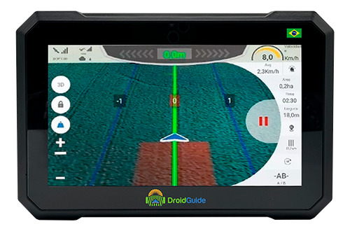 Kit Completo Gps Agrícola Droidguide 7 +antena Sinal Grátis