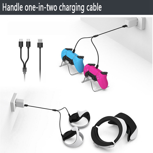 Cable De Carga Usb 2 En 1 Para Interfaz Ps Vr2 Ps5 Handle -c