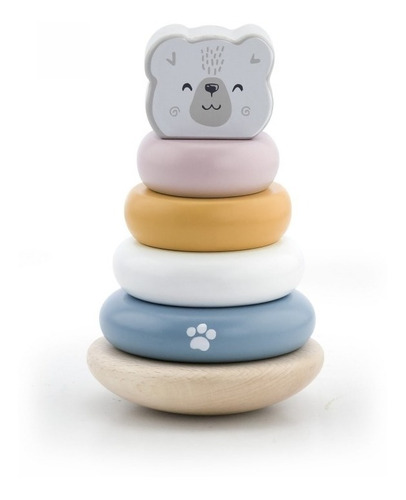 Imagen 1 de 4 de Juego De Apilar Oso De Madera Para Niño Viga Polar B