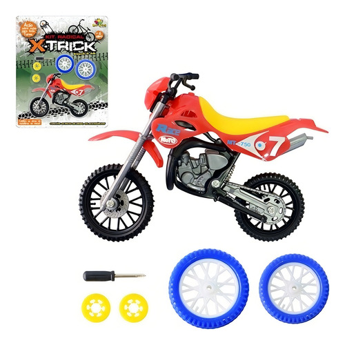 Kit Com 5 Motos De Dedo X-trick Radical Com Acessórios