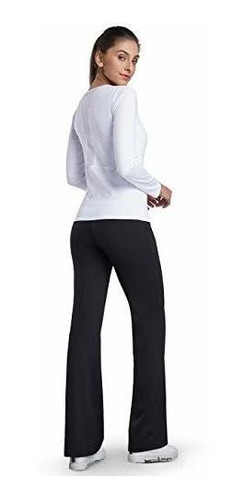 Balleay Art Bootcut Pantalon Yoga Bolsillo Para Dama Flare