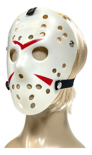 Careta Martes 13 Disfraz Halloween Cotillon Color Blanco
