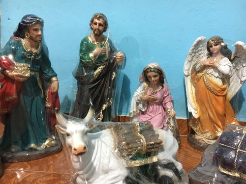 Imagen 8 de 10 de Nacimiento Navideño De 50 Cm Aprox En Resina