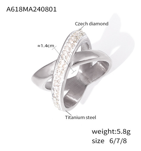 Anillo De Diamantes En Forma De X, Personalidad Simple, Geom