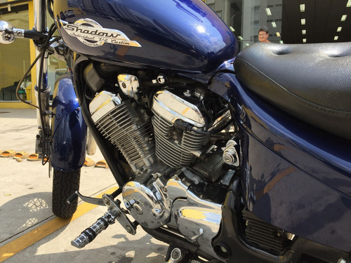 Moto Custom - Honda Shadow 600 Vt - Azul - 600cc - V2custom