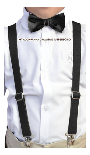 Kit Suspensório + Gravata Borboleta Infantil Promoção 