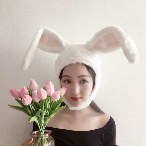 Máscara Con Capucha De Orejas De Conejo Accesorios Para