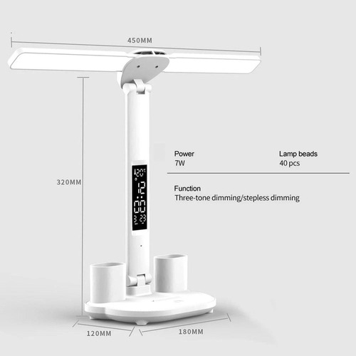 Lámpara De Mesa, Lámpara De Escritorio Recargable Con Soport