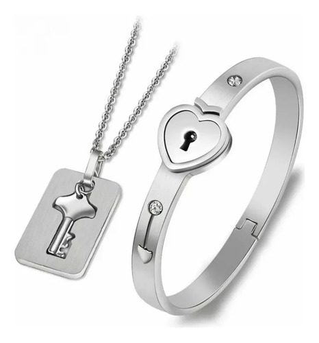 Pulsera Con Colgante En Forma De Corazón En Forma De Llave P