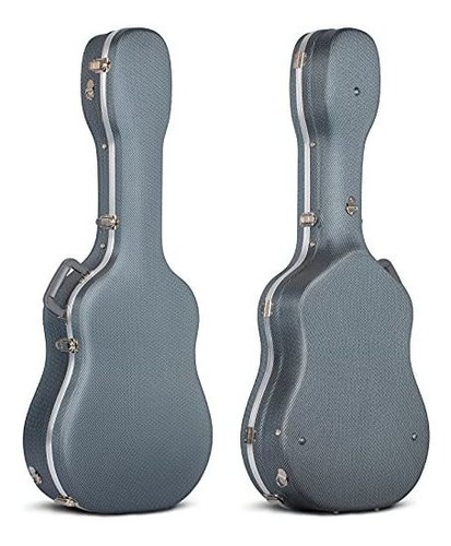 Funda Rigida Para Guitarra Acustica Resistente Al Agua, Azul