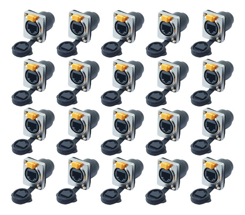 Kit 20 Conector Ethernet Rj45 Keystone Emenda Tomada Rack