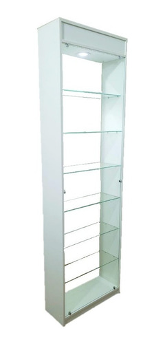 Vitrine Iluminada Tabacaria Ótica Perfumaria Vidro Frontal Cor Branco